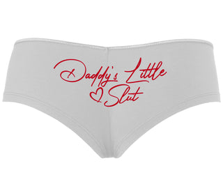 Daddy's Little Slut - White Boyshort