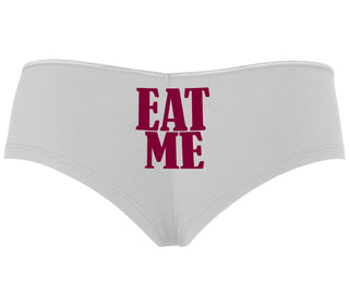 Eat Me - White Boyshort