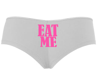 Eat Me - White Boyshort