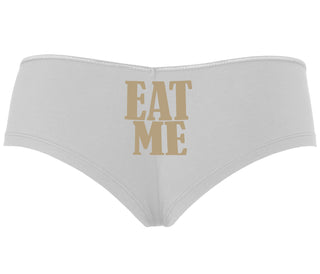 Eat Me - White Boyshort