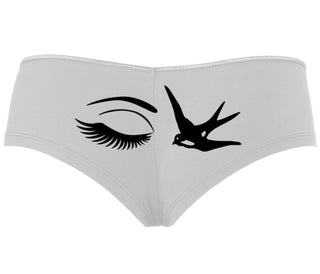 I Swallow - Eye Bird - White Boyshort