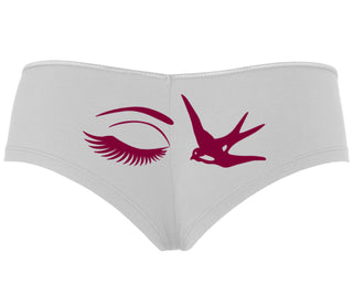 I Swallow - Eye Bird - White Boyshort