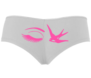 I Swallow - Eye Bird - White Boyshort