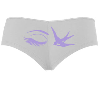 I Swallow - Eye Bird - White Boyshort