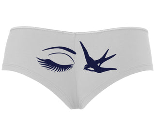 I Swallow - Eye Bird - White Boyshort