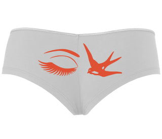 I Swallow - Eye Bird - White Boyshort
