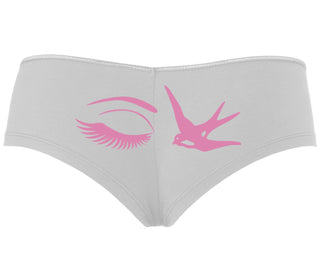 I Swallow - Eye Bird - White Boyshort