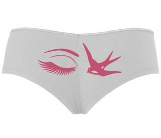 I Swallow - Eye Bird - White Boyshort
