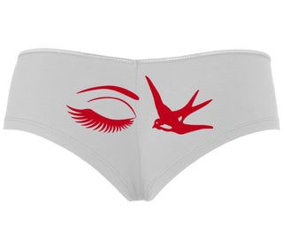 I Swallow - Eye Bird - White Boyshort