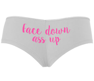 Face Down Ass Up - White Boyshort