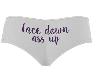 Face Down Ass Up - White Boyshort