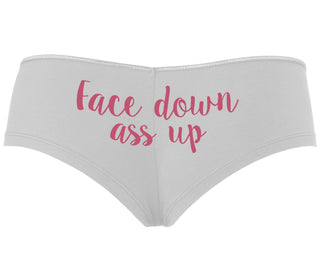 Face Down Ass Up - White Boyshort