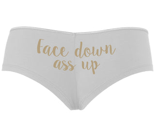 Face Down Ass Up - White Boyshort