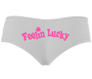 Feeling Lucky Shamrock - White Boyshort