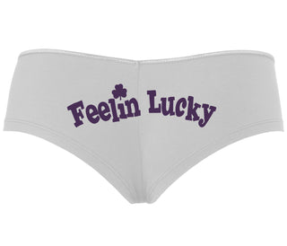 Feeling Lucky Shamrock - White Boyshort