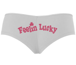 Feeling Lucky Shamrock - White Boyshort