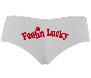 Feeling Lucky Shamrock - White Boyshort