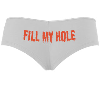 Fill My Hole - White Boyshort