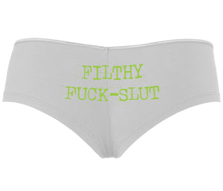 Filthy Fuck Slut - White Boyshort