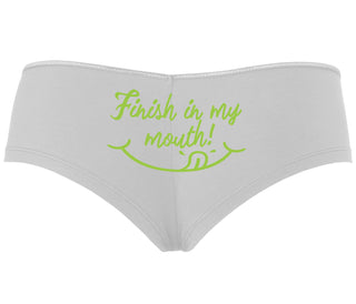 Finish In My Mouth - White Boyshort