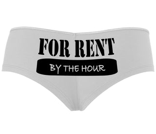 For Rent By The Hour - White Boyshort