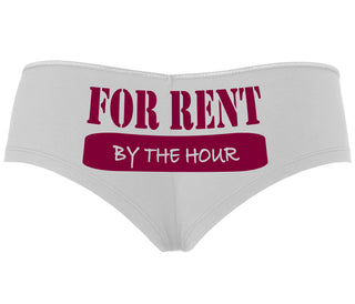 For Rent By The Hour - White Boyshort