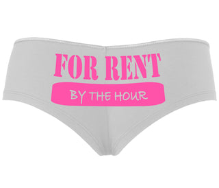 For Rent By The Hour - White Boyshort