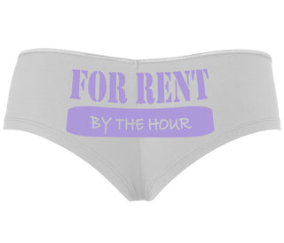 For Rent By The Hour - White Boyshort