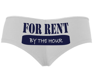 For Rent By The Hour - White Boyshort