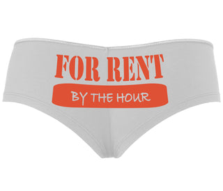 For Rent By The Hour - White Boyshort