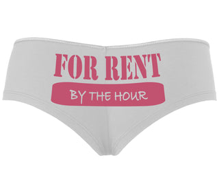 For Rent By The Hour - White Boyshort