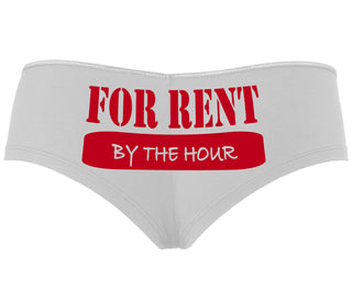 For Rent By The Hour - White Boyshort