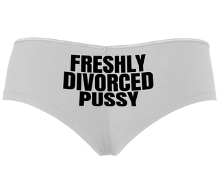 Freshly Divorced Pussy - White Boyshort