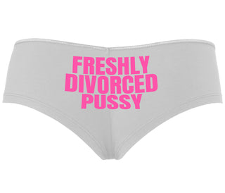 Freshly Divorced Pussy - White Boyshort