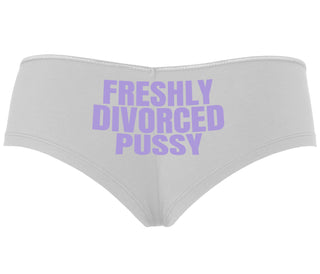 Freshly Divorced Pussy - White Boyshort