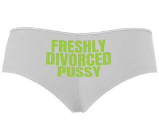 Freshly Divorced Pussy - White Boyshort