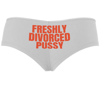 Freshly Divorced Pussy - White Boyshort