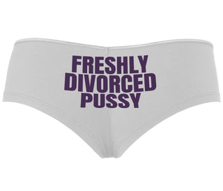Freshly Divorced Pussy - White Boyshort