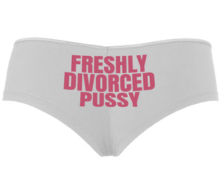 Freshly Divorced Pussy - White Boyshort