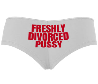 Freshly Divorced Pussy - White Boyshort