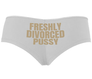 Freshly Divorced Pussy - White Boyshort
