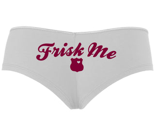 Frisk Me - Police Badge - White Boyshort
