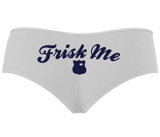 Frisk Me - Police Badge - White Boyshort