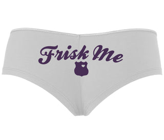 Frisk Me - Police Badge - White Boyshort
