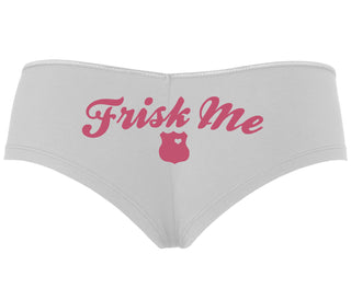 Frisk Me - Police Badge - White Boyshort