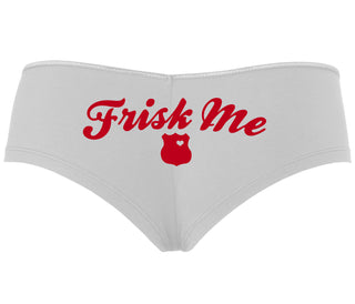 Frisk Me - Police Badge - White Boyshort