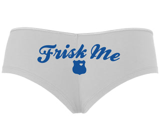 Frisk Me - Police Badge - White Boyshort