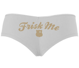 Frisk Me - Police Badge - White Boyshort