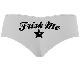 Frisk Me - Sherrif Badge - White Boyshort
