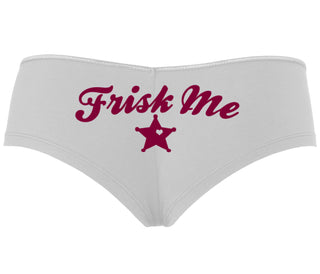 Frisk Me - Sherrif Badge - White Boyshort